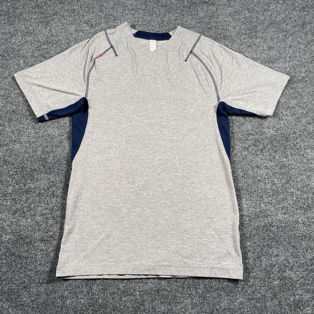 Rhone Mens Small V Neck Short Sleeve Stretch Fabric Training Workout Shirt